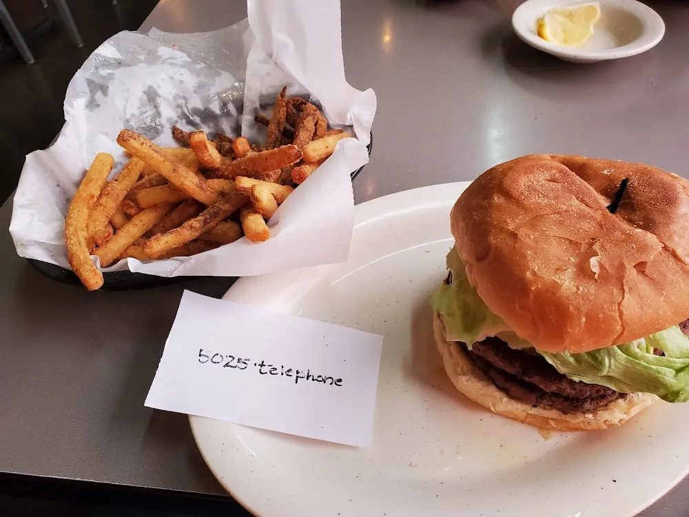 Double Cheeseburger and Cajun Fries